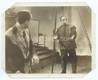 1h297 SON OF FRANKENSTEIN 8x10 still '39 Basil Rathbone confronts Boris Karloff in full make-up!