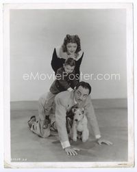 1h280 SHADOW OF THE THIN MAN 8x10.25 '41 posed shot of William Powell, Myrna Loy, Nick Jr. & Asta!