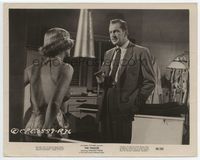 1h338 TINGLER 8x10 movie still '59 Vincent Price holds gun on sexy woman!