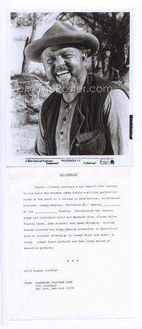 1h356 WATERHOLE #3 8x10 movie still '67 great close up of smiling sheriff Carroll O'Connor!