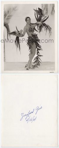 1h375 ZIEGFELD GIRL 8x10.25 still '41 sexiest dancer wearing barely there costume with parrot!