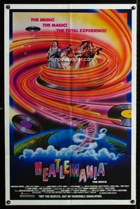 1i059 BEATLEMANIA one-sheet movie poster '81 great artwork of The Beatles by Kim Passey!