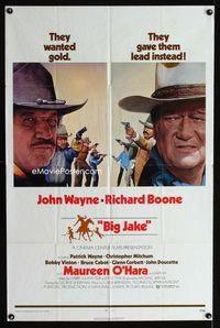 1i073 BIG JAKE one-sheet poster '71 Richard Boone wanted gold but John Wayne gave him lead instead!