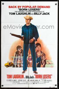 1i092 BORN LOSERS one-sheet movie poster R74 Tom Laughlin directs and stars as Billy Jack!