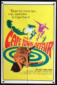 1i108 CAPE TOWN AFFAIR one-sheet poster '67 Claire Trevor, James Brolin, cool art & design!