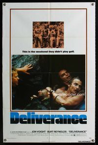 1i159 DELIVERANCE one-sheet movie poster '72 Jon Voight, Burt Reynolds, John Boorman classic!