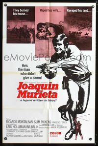 1i164 DESPERATE MISSION one-sheet '69 Joaquin Murieta, Montalban is a legend written in blood!