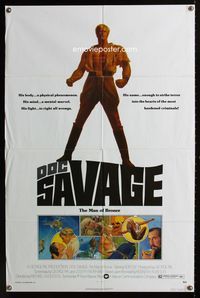 1i185 DOC SAVAGE one-sheet movie poster '75 Ron Ely is The Man of Bronze, George Pal