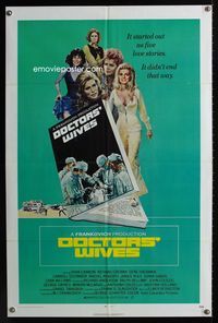1i188 DOCTORS' WIVES one-sheet movie poster '71 art of Dyan Cannon & sexy women by Howard Terpning!