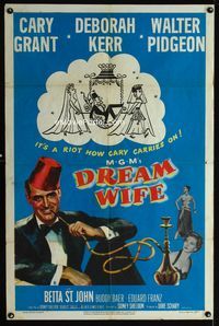 1i196 DREAM WIFE one-sheet movie poster '53 great image of smoking Cary Grant & sexy Deborah Kerr!