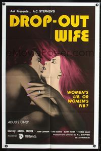 1i198 DROP-OUT WIFE one-sheet poster '72 written by Ed Wood, women's lib or women's fib, sexy image!