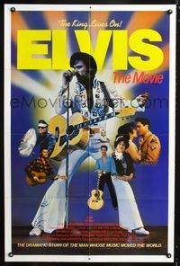 1i204 ELVIS style B int'l one-sheet poster '79 Kurt Russell as Presley, John Carpenter, rock & roll!