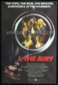 1i306 I THE JURY English one-sheet movie poster '82 Armande Assante, best different gun artwork!