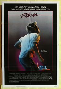 1i234 FOOTLOOSE one-sheet movie poster '84 competitive dancer Kevin Bacon has the music on his side!