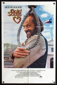 1i259 GOIN' SOUTH one-sheet poster '78 great image of Jack Nicholson by hanging noose in Texas!