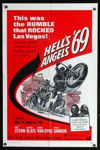 1i274 HELL'S ANGELS '69 one-sheet movie poster '69 bikers in the rumble that rocked Las Vegas!