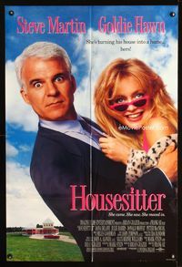 1i296 HOUSESITTER one-sheet movie poster '92 sexy Goldie Hawn takes over Steve Martin's home!