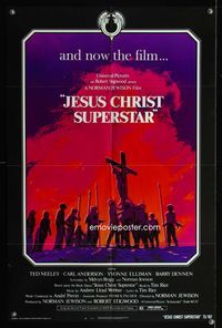 1i332 JESUS CHRIST SUPERSTAR one-sheet movie poster '73 Andrew Lloyd Webber religious musical!