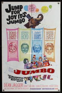 1i344 JUMBO one-sheet '62 Doris Day, Jimmy Durante, Stephen Boyd, Martha Raye, circus elephant!