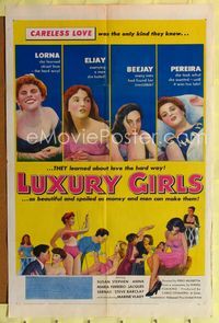 1i401 LUXURY GIRLS 1sheet '53 sexy Marina Vlady, careless love was the only kind of love they knew!