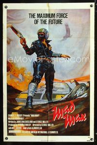 1i406 MAD MAX one-sheet movie poster '80 Mel Gibson, George Miller Australian sci-fi classic!