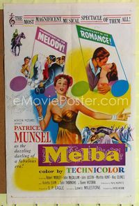 1i439 MELBA signed 1sheet '53 by Patrice Munsel, in most magnificent musical spectacle of them all!