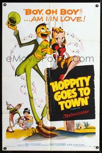 1i450 MR. BUG GOES TO TOWN one-sheet R59 Fleischer, great animation art, Hoppity Goes to Town!