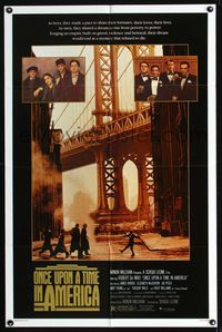 1i479 ONCE UPON A TIME IN AMERICA one-sheet poster '84 Sergio Leone, Robert De Niro, James Woods