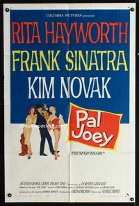 1i497 PAL JOEY one-sheet movie poster '57 Frank Sinatra with sexy Rita Hayworth & Kim Novak!