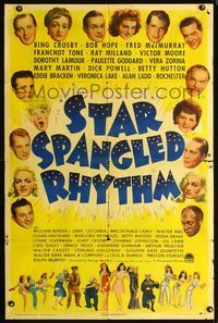 1i629 STAR SPANGLED RHYTHM one-sheet movie poster '43 images of all of Paramount's best 1940s stars!
