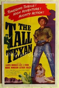 1i660 TALL TEXAN one-sheet poster '53 Lloyd Bridges, Marie Windsor, towering thrills, mighty action!