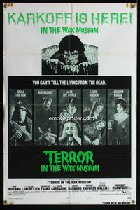 1i672 TERROR IN THE WAX MUSEUM style B one-sheet poster '73 you can't tell the living from the dead!
