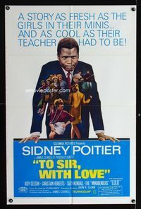 1i704 TO SIR, WITH LOVE one-sheet movie poster '67 Sidney Poitier, Lulu, directed by James Clavell!