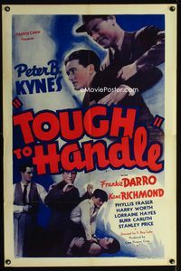 1i714 TOUGH TO HANDLE one-sheet poster '37 Frankie Darro & Kane Richmond from Peter B. Kyne story!