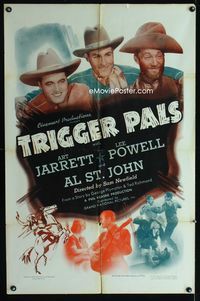 1i719 TRIGGER PALS one-sheet movie poster '39 Art Jarrett, Lee Powell, Al Fuzzy St. John