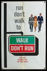 1i757 WALK DON'T RUN style B teaser 1sh '66 Cary Grant, Samantha Eggar, cool traffic signal design!