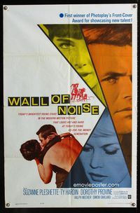 1i762 WALL OF NOISE one-sheet movie poster '63 sexy Suzanne Pleshette, horse racing!