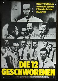 1k031 12 ANGRY MEN German poster R60s Henry Fonda, Sidney Lumet, great different whole jury images!