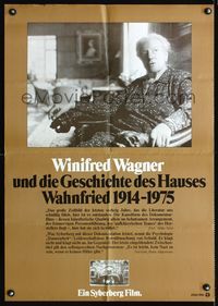 1k074 CONFESSIONS OF WINIFRED WAGNER German poster '75 Winifred Wagner und die Geschichte des Hauses