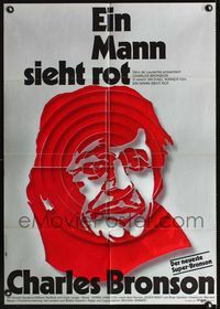 1k085 DEATH WISH target style German '74 really cool completely different art of Charles Bronson!