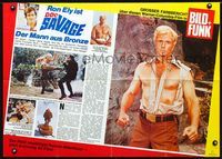 1k098 DOC SAVAGE horizontal style German movie poster '75 Ron Ely is The Man of Bronze, George Pal
