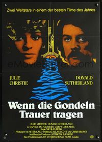 1k101 DON'T LOOK NOW German movie poster '74 Nicolas Roeg, different image of Christie & Sutherland!