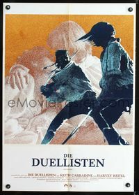 1k103 DUELLISTS German poster '77 Ridley Scott, Keith Carradine, Harvey Keitel, cool fencing image!