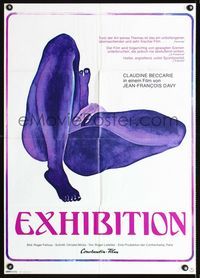 1k115 EXHIBITION German movie poster '76 Claudine Beccarie, super sexy legs artwork!