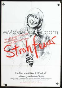 1k133 FREE WOMAN German '72 Strohfeuer, Volker Schlondorff, cool art of Margarethe von Trotta!