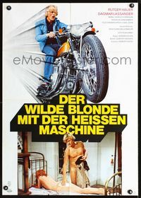 1k147 HARD TO REMEMBER German '74 Pusteblume, Rutger Hauer on motorcycle & naked with girl too!