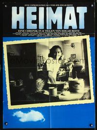 1k151 HEIMAT - EINE DEUTSCHE CHRONIK German poster '84 Marita Breuer close up working in kitchen!