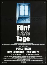 1k171 LAST FIVE DAYS German movie poster '82 Funf letzte Tage, art by Elmar Flammar!