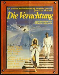1k173 LE MEPRIS German movie poster R70s Jean-Luc Godard, different image of sexy Brigitte Bardot!