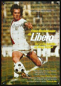 1k175 LIBERO German movie poster '76 great close up of soccer player Kaiser Franz Beckenbauer!